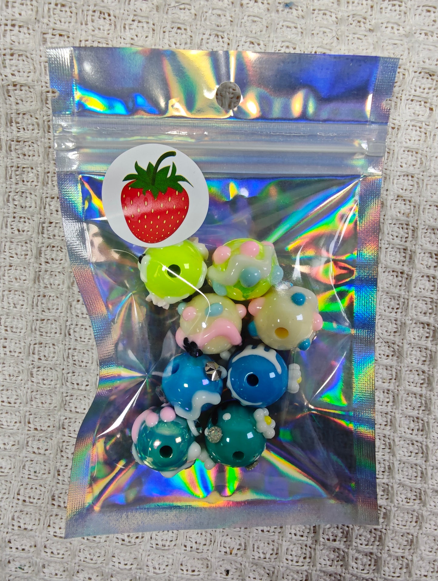 Acrylic beads with wish fruits -Ken shop