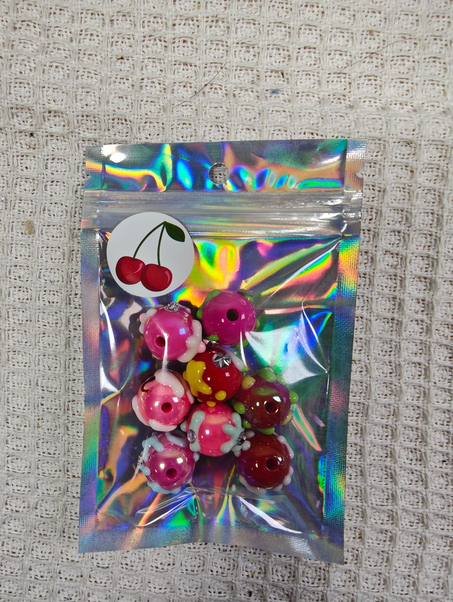 Acrylic beads with wish fruits -Ken shop