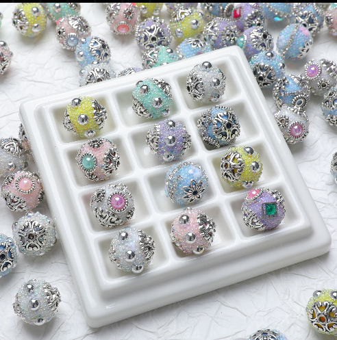 Beautiful Nepal beads with wish fruits -Ken shop