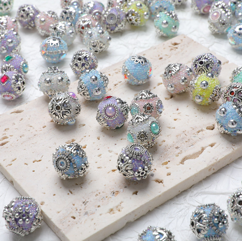 Beautiful Nepal beads with wish fruits -Ken shop