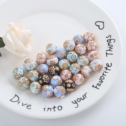 Beautiful Nepal beads with wish fruits -Ken shop