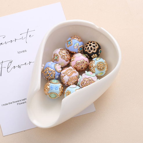 Beautiful Nepal beads with wish fruits -Ken shop