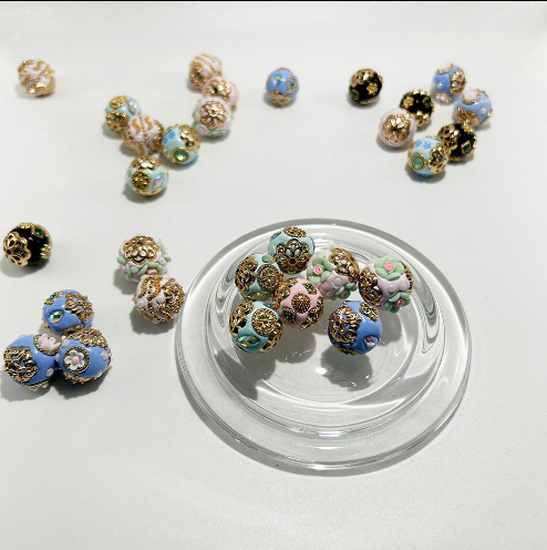 Beautiful Nepal beads with wish fruits -Ken shop